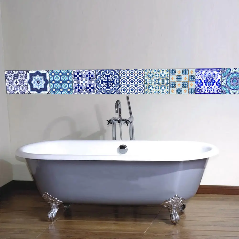 HXM DIY плитка наклейка s китайский фарфоровый узор водостойкая Настенная Наклейка