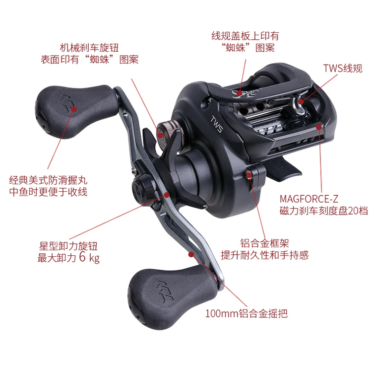 Новинка 2019 низкопрофильная Рыболовная катушка DAIWA TATULA 150P 150H 150HS 150HSL для заброса 7BB
