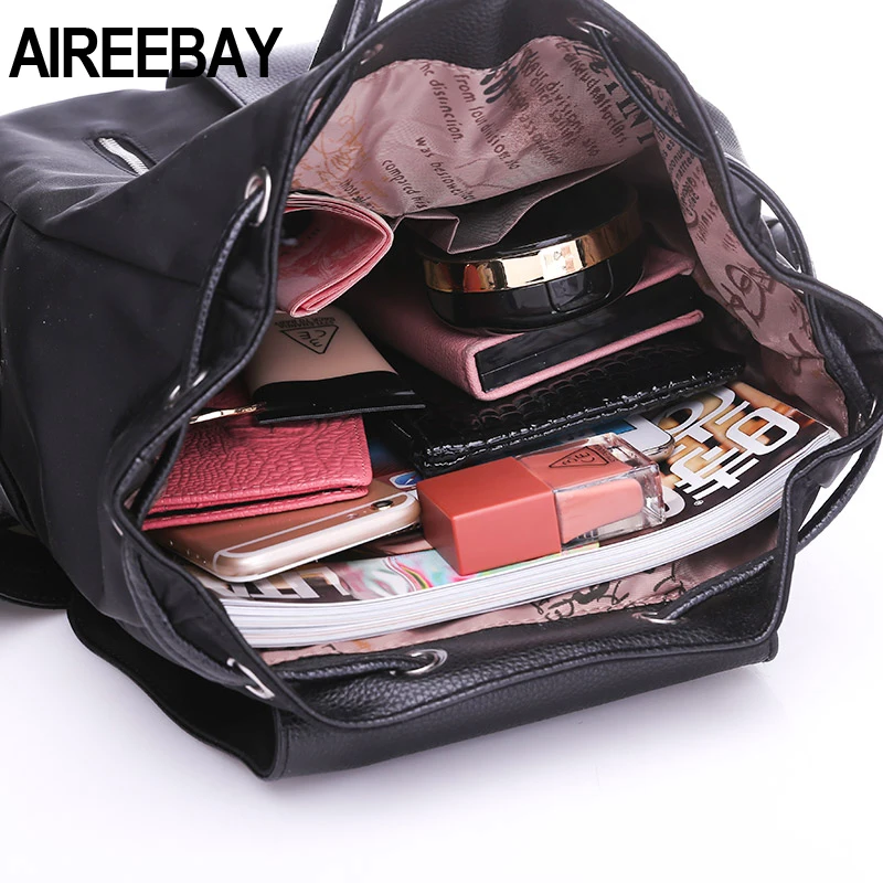 AIREEBAY, модный женский рюкзак,, винтажный нейлоновый рюкзак, школьная сумка, женские дорожные сумки, Большой Вместительный рюкзак для путешествий