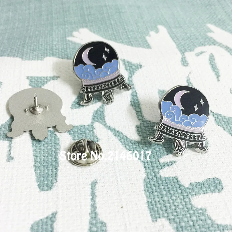 1 шт. эмалированная брошь в виде хрустального шара|lapel pin|enamel pinpin metal |