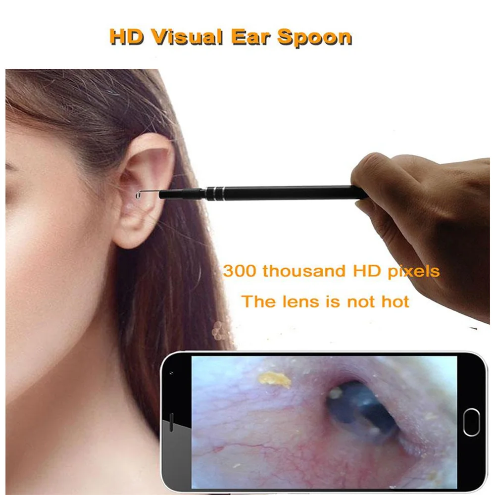 2In1 Mini Ear Cleaning Endoscope LensCable Pen Visual Tool Camera Otoscope Health Care | Электроника