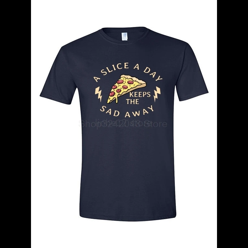 A slice a day t-shirt 2019 Новая летняя стильная уличная Хлопковая мужская креативная