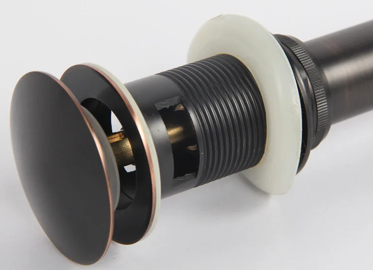 Бесплатная доставка Черная бронзовая Ванная раковина слив с твердой латунной