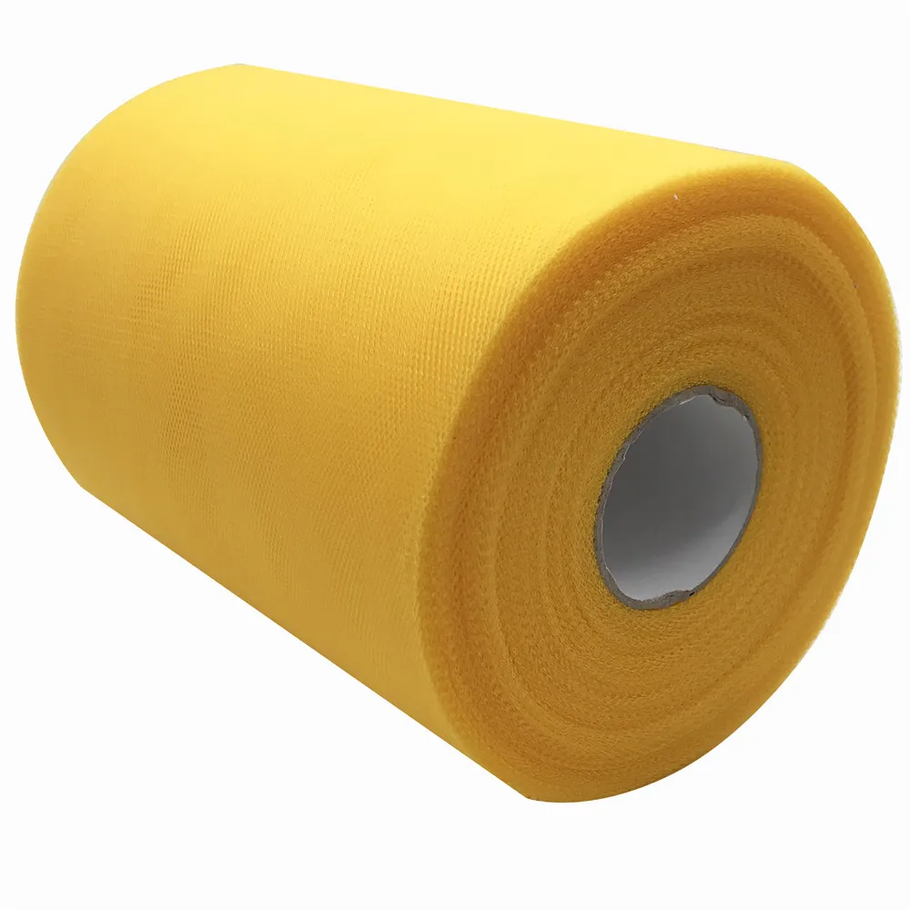 Gold Yellow Новинка, 60 цветов на выбор, фатиновая юбка-пачка на Рождество и свадьбу, 6*100 ярд, Тюлевая ткань, юбка-пачка, сделай сам, подарочные Вечерние платья из органзы с бантом, Тюлевое платье - Цвет: Gold Yellow