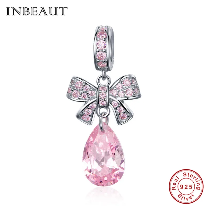 sc1074 INBEAUT 925 пробы Серебряная Классическая безопасная цепочка с ромашками Синий Циркон звезда гитара Роза Шарм Подходит для Пандора Браслет - Окраска металла: sc1074