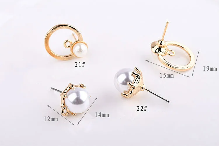 Корейские модные инкрустированные жемчугом серьги аксессуары для ушных бусин
