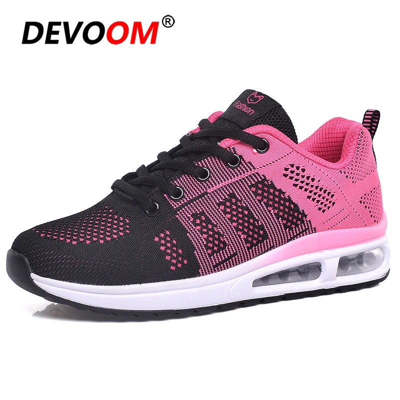 2018 осенние кроссовки удобные женские с воздушной подушкой сетчатые спортивные