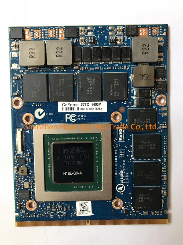 Оригинальная графическая карта GTX980M GTX 980M, фотографическая карта памяти 8 ГБ GDDR5 для замены видеокарты Alienware Clevo GTX980 Оригинальная графическая карта GTX980M GTX 980M, фотографическая карта памяти 8 ГБ GDDR5 для замены видеокарты Alienware Clevo GTX980