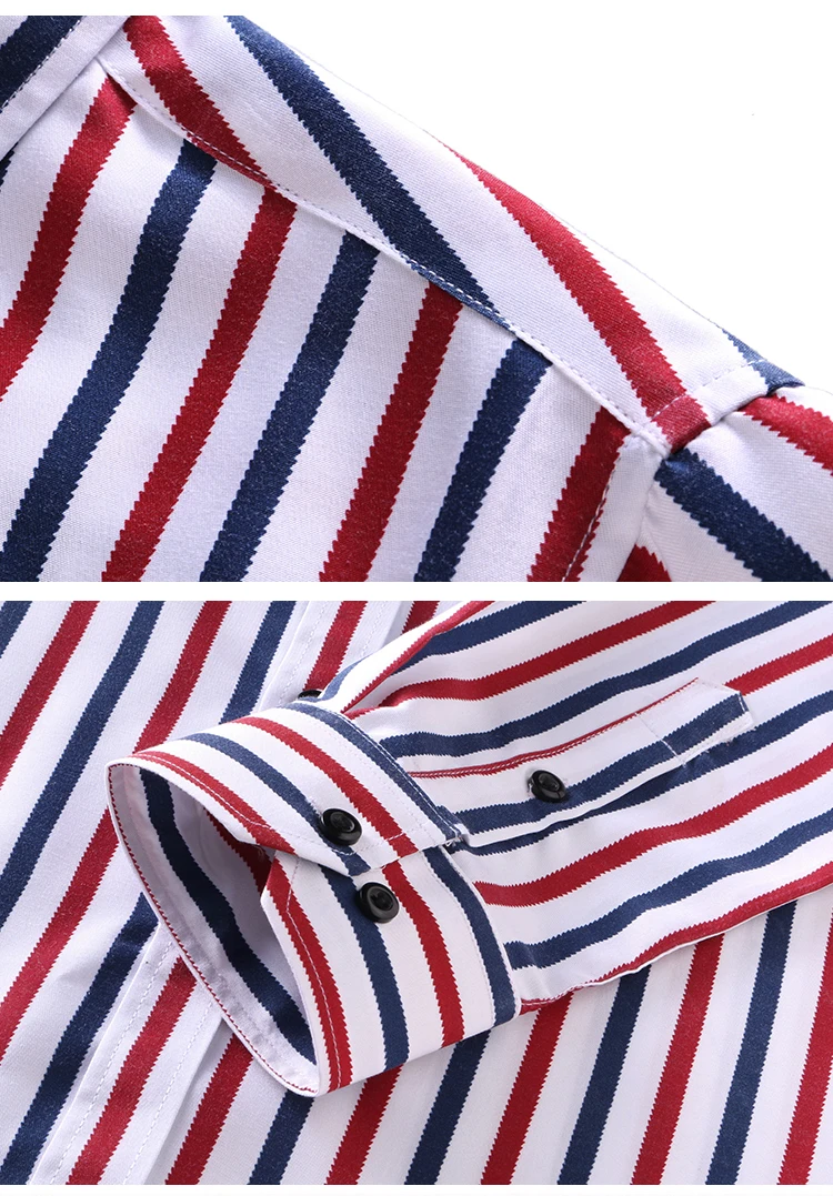 LONMMY 6XL 7XL мужские рубашки с длинным рукавом в Вертикальную Полоску Рубашки