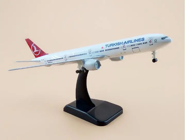 20 см сплав металла Air TURKISH Airlines Boeing 777 B777 Airways модель самолета Модель с подставкой