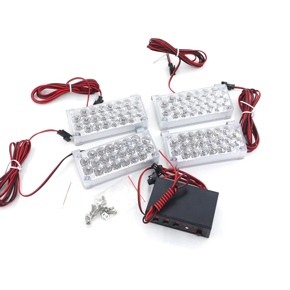 

Eonstime 4X22 LED Strobe Emergency Flashing Warning Light Car Truck Lights Strobe Lights 12V Red Blue Amber White Green 88LED