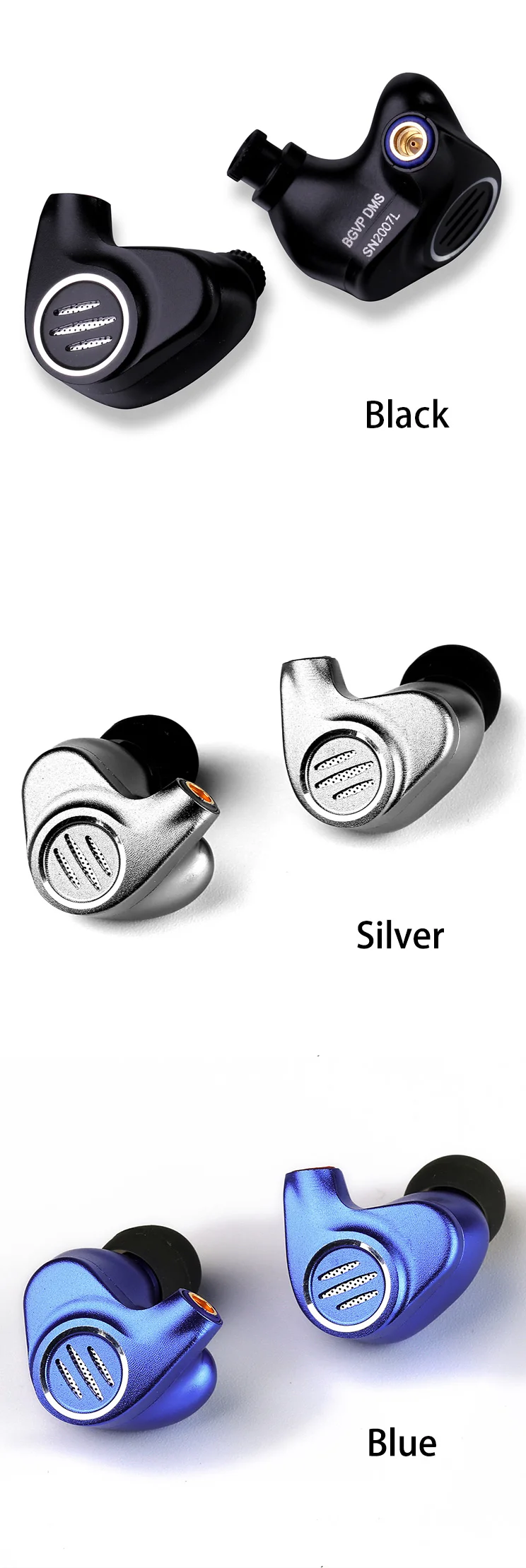 BGVP DMS HIFI гибридные наушники в ухо Мониторы новые 6BA сбалансированные арматурные драйвер Высокое разрешение MMCX
