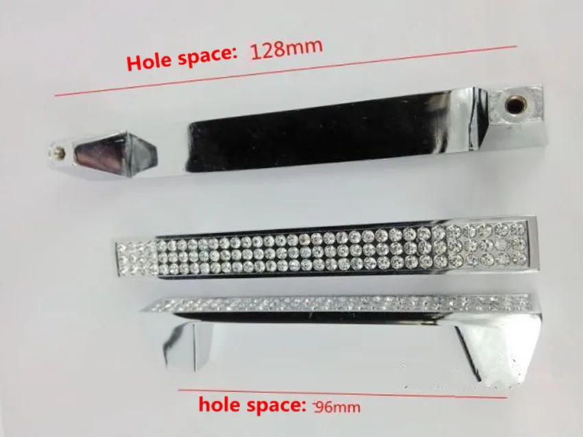 96 мм 128 современная модная кухонная ручка двери из горного хрусталя шкафа буфета