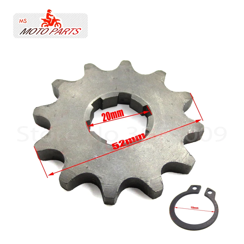 

428 12T Tooth 20mm ID Front Engine Sprocket for Stomp YCF Upower Dirt Pit Bike ATV Quad Go Kart Moped Buggy Scooter Motorcycle