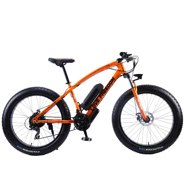 350W orange Love Freedom 21 скоростной горный велосипед, электрический велосипед 36 В 350 Вт 10.4Ah 26X4,0, мощный Электрический толстый велосипед - Цвет: 350W orange