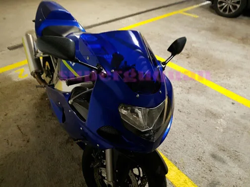 Новый мотоцикл лобовое стекло синий для Suzuki GSX R1000 GSXR1000 GSXR 1000 K1 K2 2000 2001 2002 00 01 02|bike