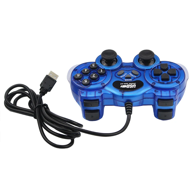 Проводной USB 2.0 контроллер игры Gaming дистанционного Gamepad шок controle джойстик для