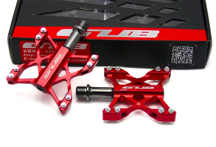 GUB GC009 сверхлегкие педали MTB BMX Горные Педали велосипед Велоспорт 3 подшипника Платформа Педали ЧПУ AL6061+ Cr-Mo Axis 240 г