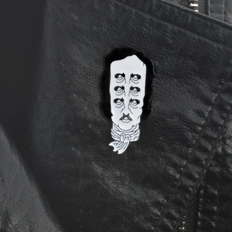 Эдгара вдохновил Pin в готическом стиле жуткая броши значки на лацкан с твердой