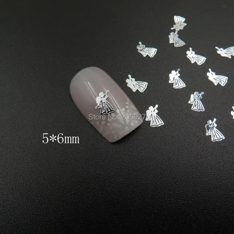 100 шт. серебряные металлические наклейки для ногтей | Красота и здоровье