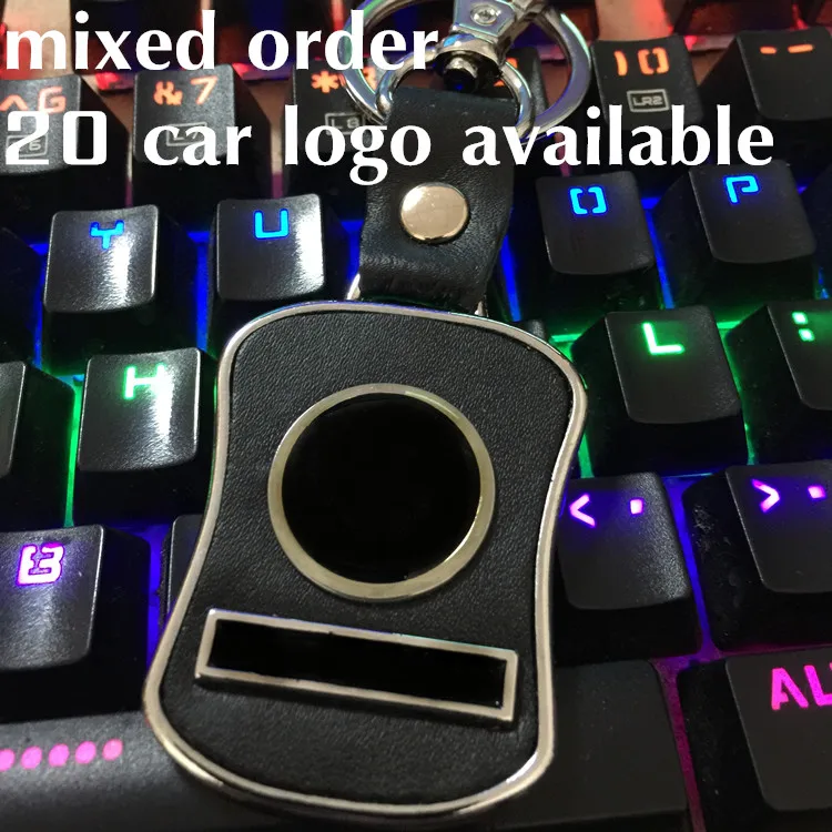Защитный Кожаный Автомобильный брелок с логотипом для автомобиля эмблема значок