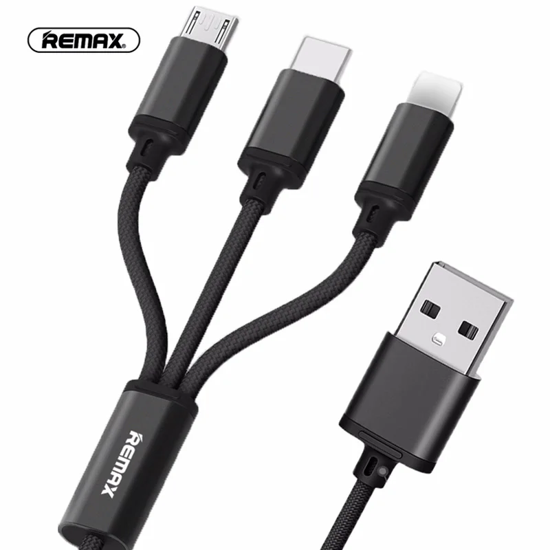 Remax 3 in 1 USB Cable Charging Charger Micro 2 Mobile Phone Type c Type-c For iPhone XS Max XR X 8 | Электроника