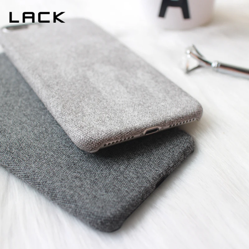 LACK Warm Fuzzy Phone Case For iphone 8 Vintage Cloth Skin Soft Bags Plus Solid Color Back Cover Coque |