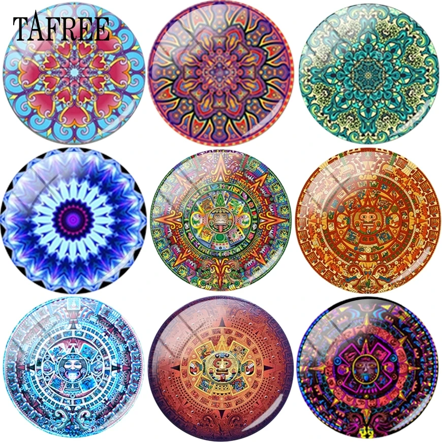 TAFREE красивые комплектные узоры Мандала DIY Ювелирные изделия бусины 15 мм 18 20