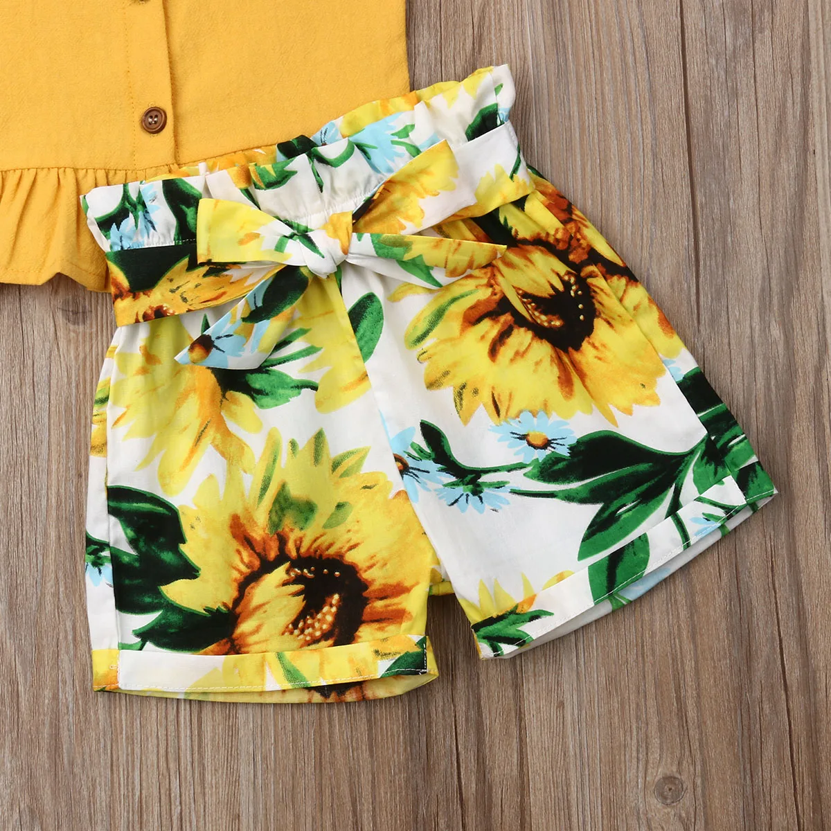 Новинка 2019 лидер продаж одежда для маленьких девочек топы и бриджи комплект из 2