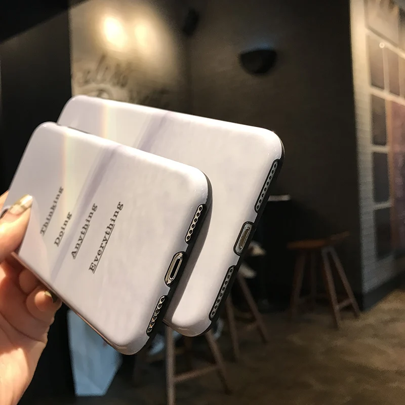 Fashion Simply motto Coldness Glossy soft TPU blue-ray case For iphone X 8 8plus 7 7plus 6 6splus 10 XS XR MAX back cover |