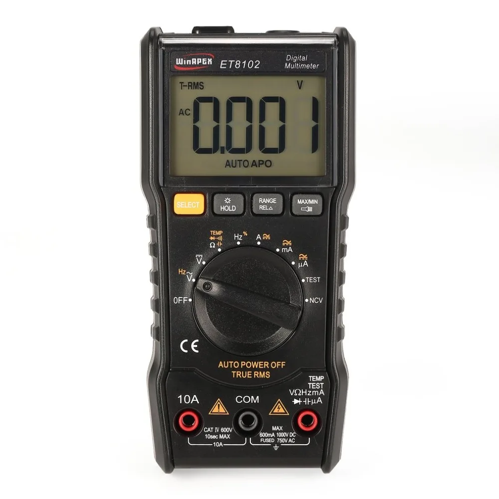 ET8102 мини цифровой мультиметр 5999 отсчетов True RMS AC/DC Вольт Ампер Ом Емкость Частота