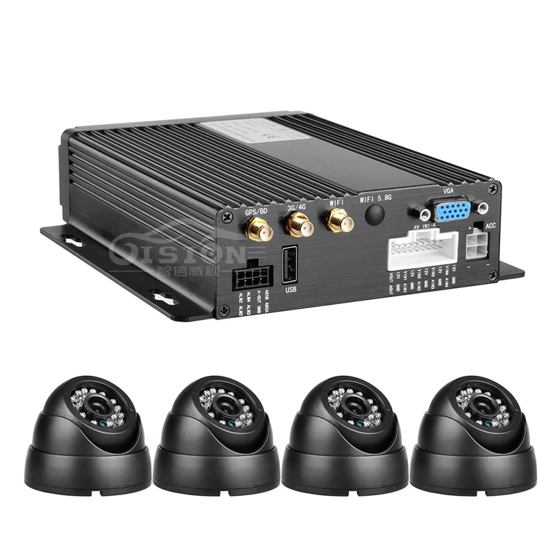 GISION автомобильный AHD Мобильный DVR с 3G GPS WIFI Функция 4CH SD карта MDVT наборы для