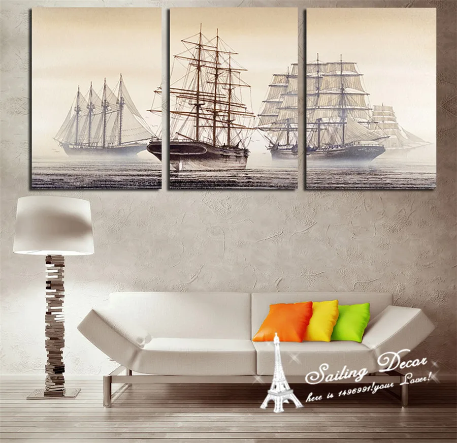 3 шт. настенные картины на холсте с принтом | Дом и сад