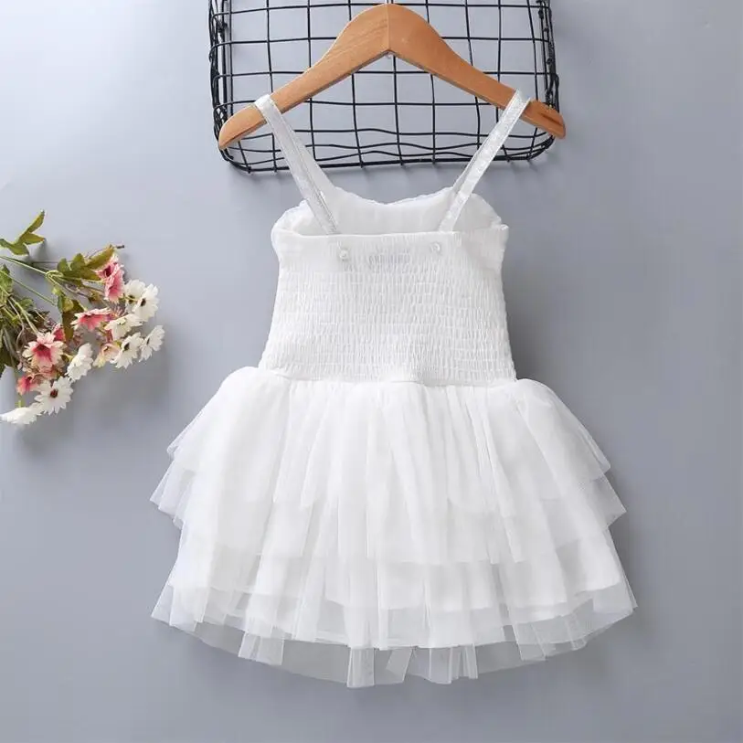 HOT white sleevesless clothes swan dress Party garment 2018 Girl Summer Flamingo baby kids Removable Angel Wings dresses | Детская