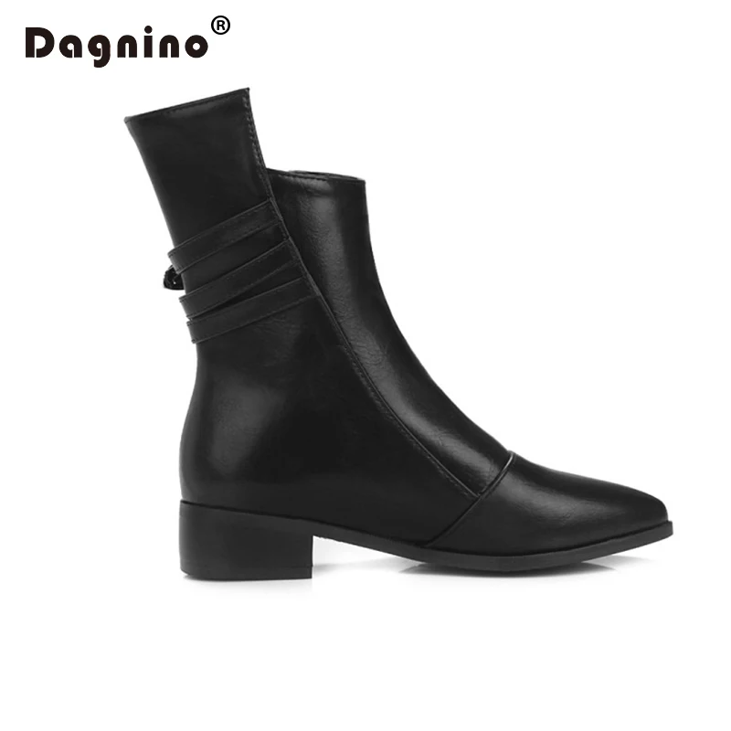 Классические женские туфли DAGNINO с боковой застежкой молнией и квадратным