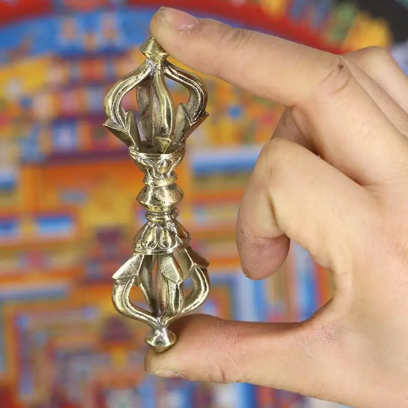 Тибет Vajrayana Малый инструмент Buddist Brass Пест Ваджра с различными