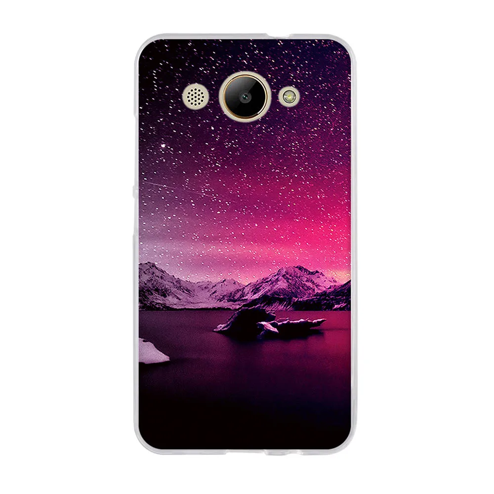 3D стерео чехол для Huawei Y3 2017 рельефный силиконовый с принтом искусственная кожа