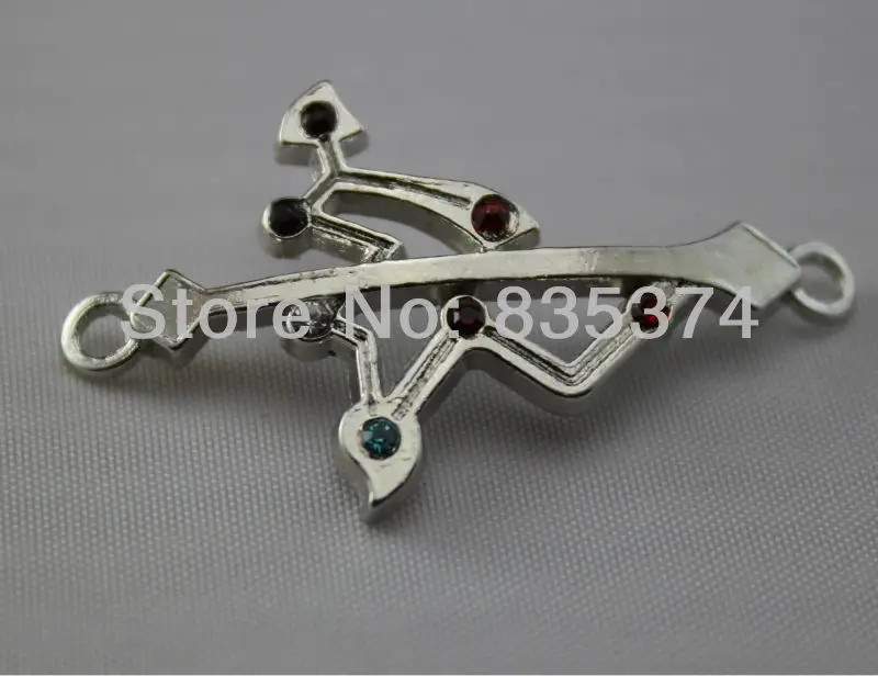 

50PCs Hot Fashion Silver Rhinestone Sideways Cross Bracelet Connectors Spacers Jewelry Findings