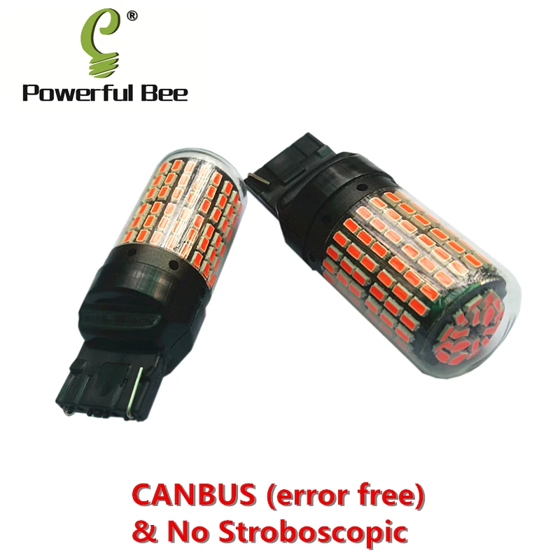 2 x CANBUS T20/7440/W21W 35 Вт светодиодный автомобильный светодиод без ошибок белый желтый