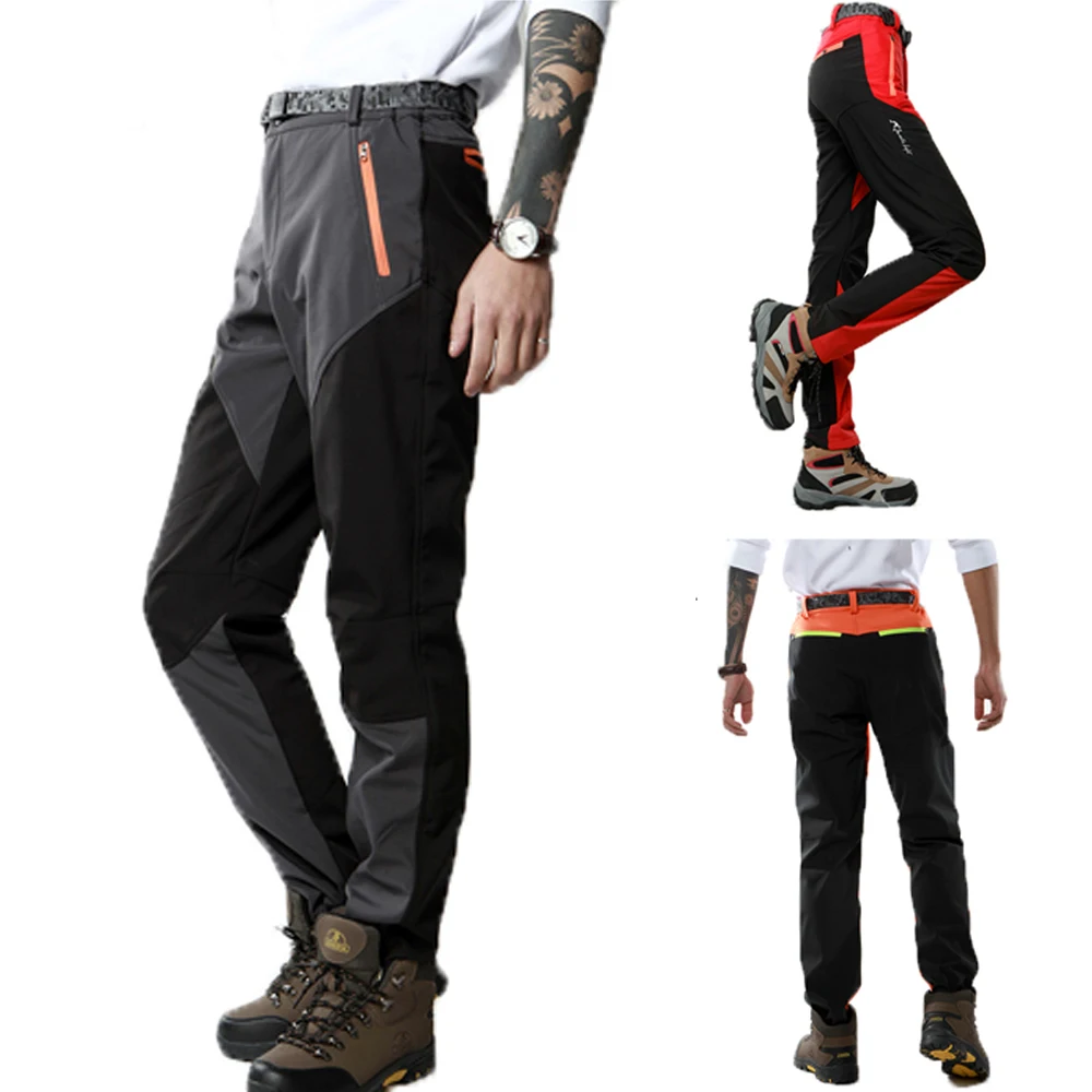 Кемпинг Туризм софтшелл зимние брюки для занятий спортом на улице теплые