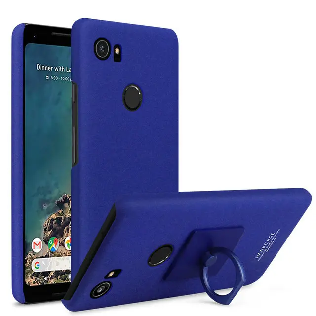 Matte Blue IMAK PC чехол для Google Pixel 3 XL чехол Funda Google Pixel 2 XL задняя крышка кольцо держатель для Pixel2 XL чехол Pixel 2XL 3XL XL2 XL3 - Цвет: Matte Blue