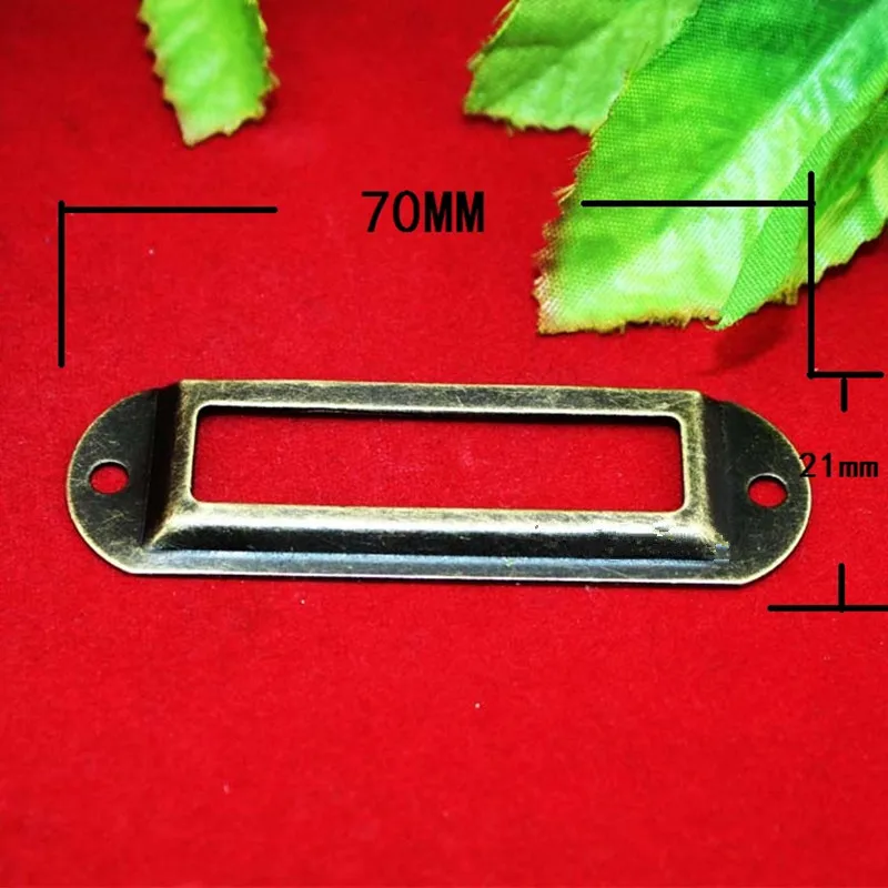 

Bronze Furniture Metal Handle Drawer Cabinet Knob and Handle Kitchen Cupboard Label Cards Tag Card,70*21mm,10Pcs