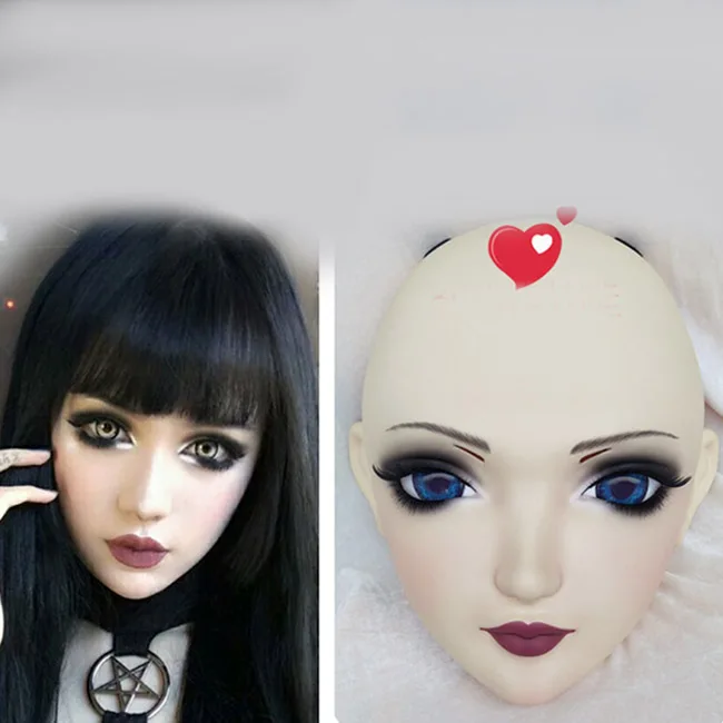 (ZI-01) Женская милая полимерная полуголовная маска кигуруми с глазками BJD Косплей