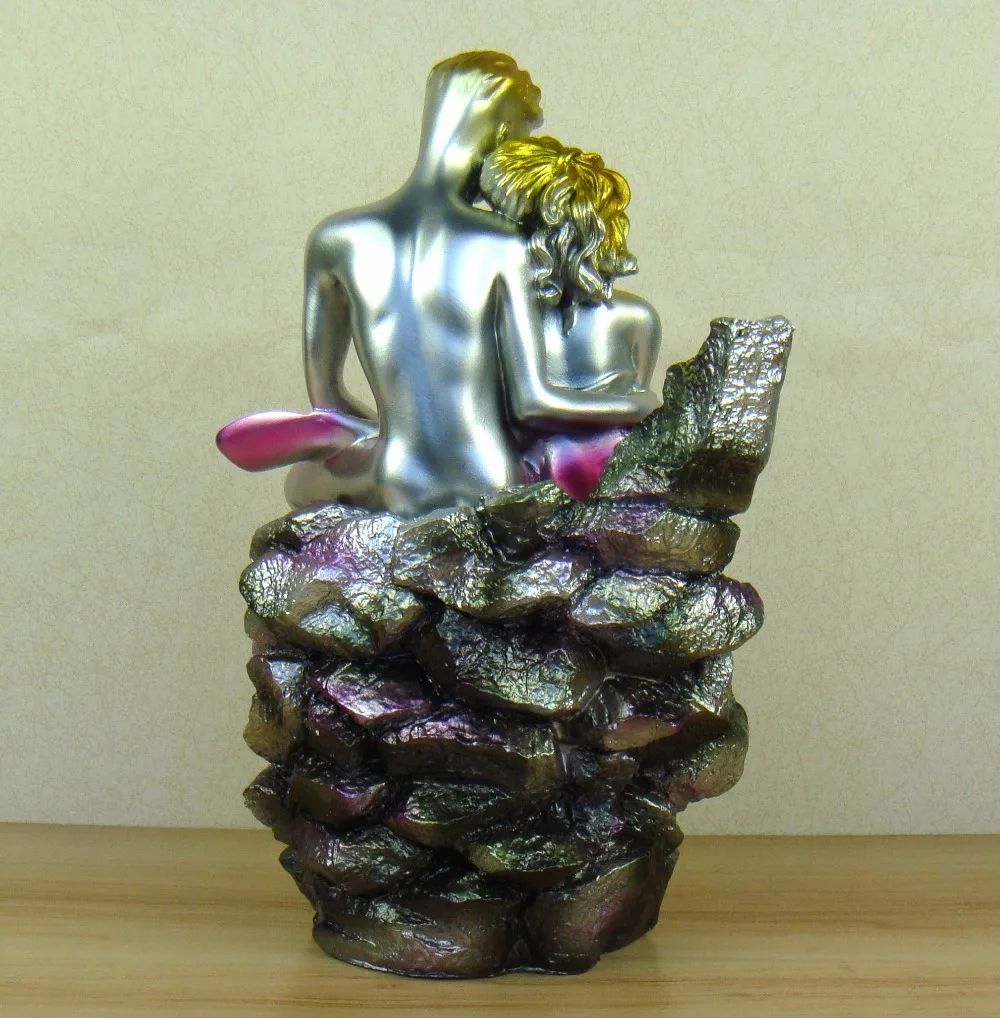 Романтическая обнаженная скульптура для влюбленных декоративная полимерная