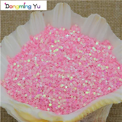 Pink AB 20000pcs(50g) 3mm Star Shape Loose Sequins Glitter Paillette Sewing,Wedding Craft DIY Garment Accessorie Nail Beauty - Цвет: Pink AB