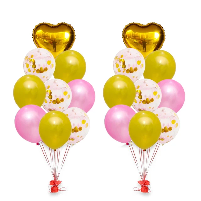 18pcs 18 шт./лот 12 дюймов латексные шары воздушные шары с конфетти надувные гелиевые шары для дня рождения свадьбы украшения для детских игрушек - Цвет: 18pcs