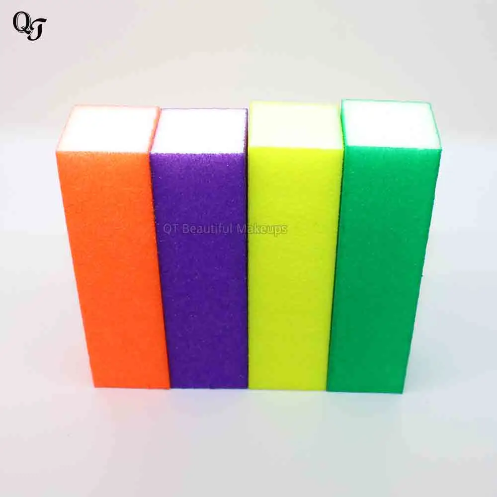 4 шт. разноцветные пилочки для ногтей зеленого/оранжевого/фиолетового/желтого