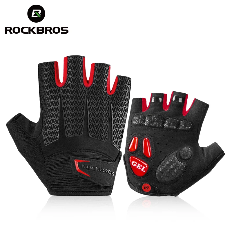 ROCKBROS велосипедные перчатки MTB шоссейные перчатки для горного велосипеда перчатки с полупальцами мужские летние велосипедные перчатки для тренажерного зала фитнеса нескользящие спортивные перчатки
