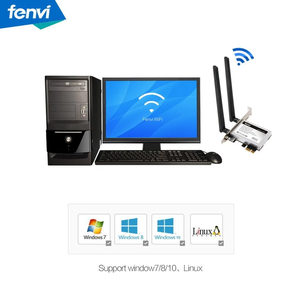 Настольный двухдиапазонный 1200 Мбит/с 802.11ac 7260NGW AC1200 беспроводной PCI E Wifi Bluetooth карта