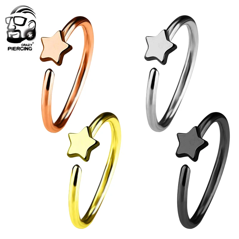 Кольцо в нос 1 шт. кольцо кликер ушной хрящ из нержавеющей стали|piercing body jewelry|body
